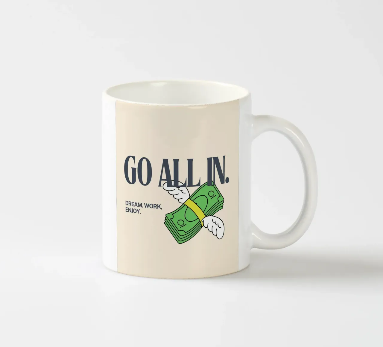 all in. tazza in ceramica da Ambition Wall