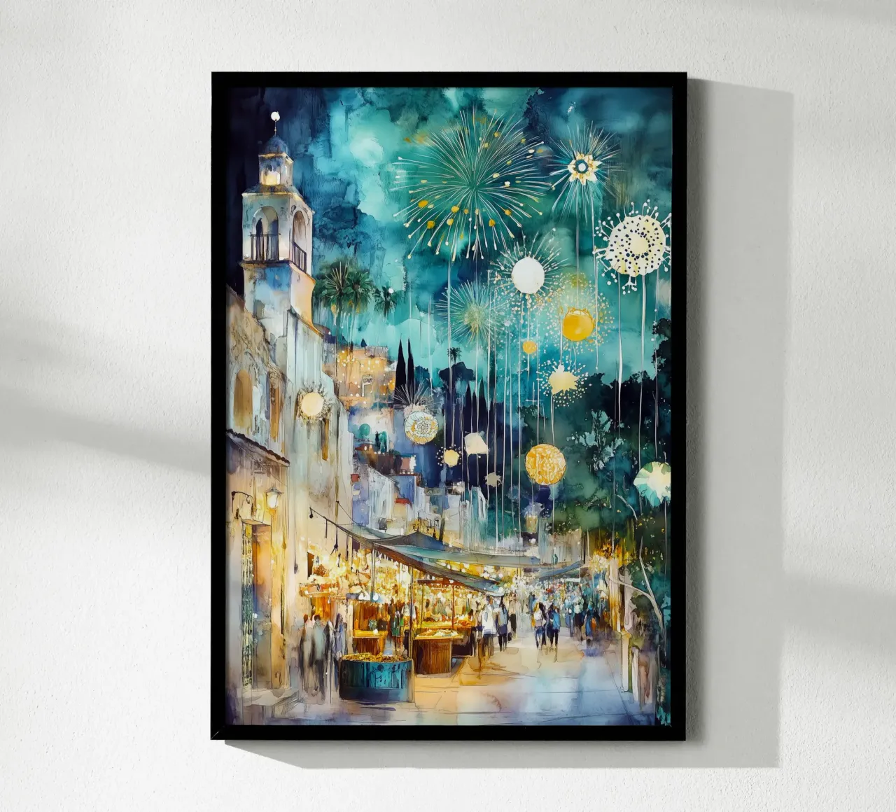 Carnavale messicano poster con telaio in plastica da Justyna Jaszke JBJart