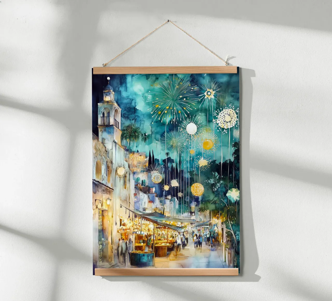 Carnavale messicano poster con telaio in plastica da Justyna Jaszke JBJart