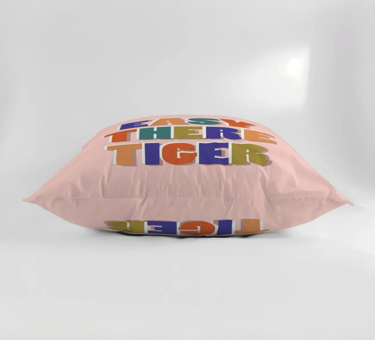 Easy There Tiger – Retro Fun Lettering Print decorative cushion by showmemars