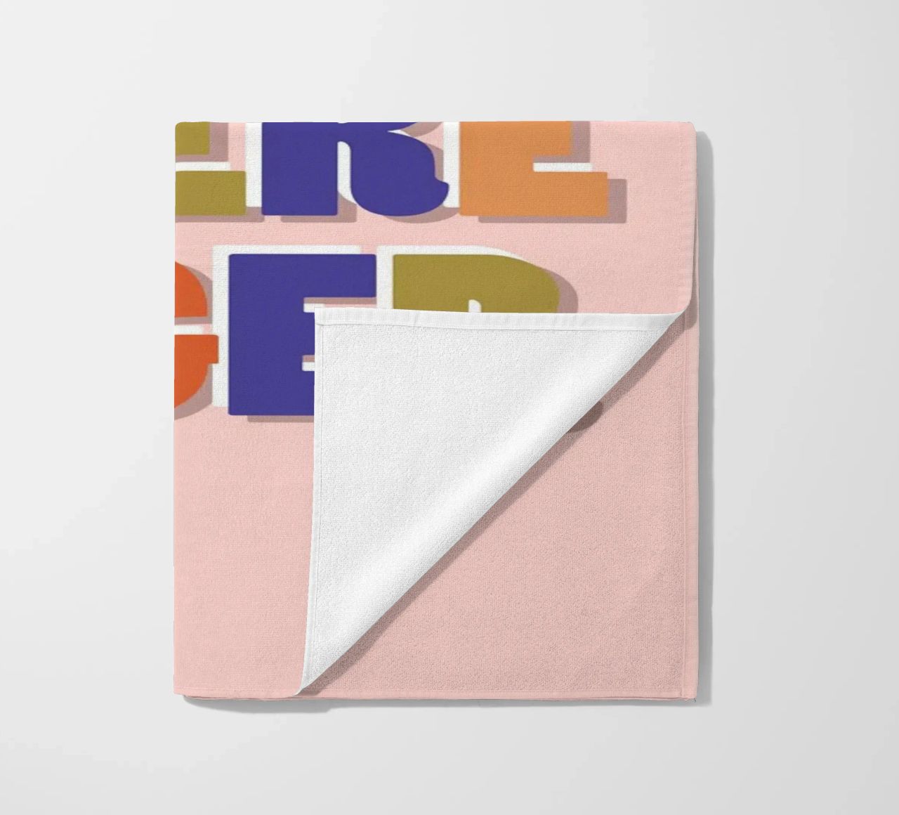 Easy There Tiger – Retro Fun Lettering Print beach towel by showmemars