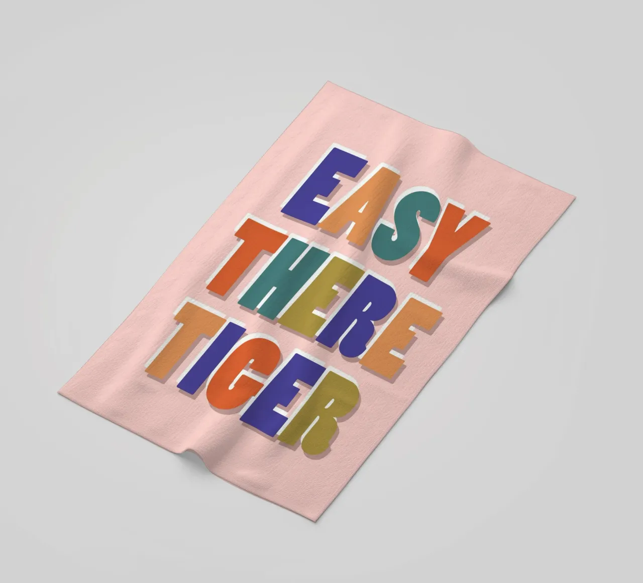 Easy There Tiger - Impresión retro de letras divertidas toalla de playa de showmemars