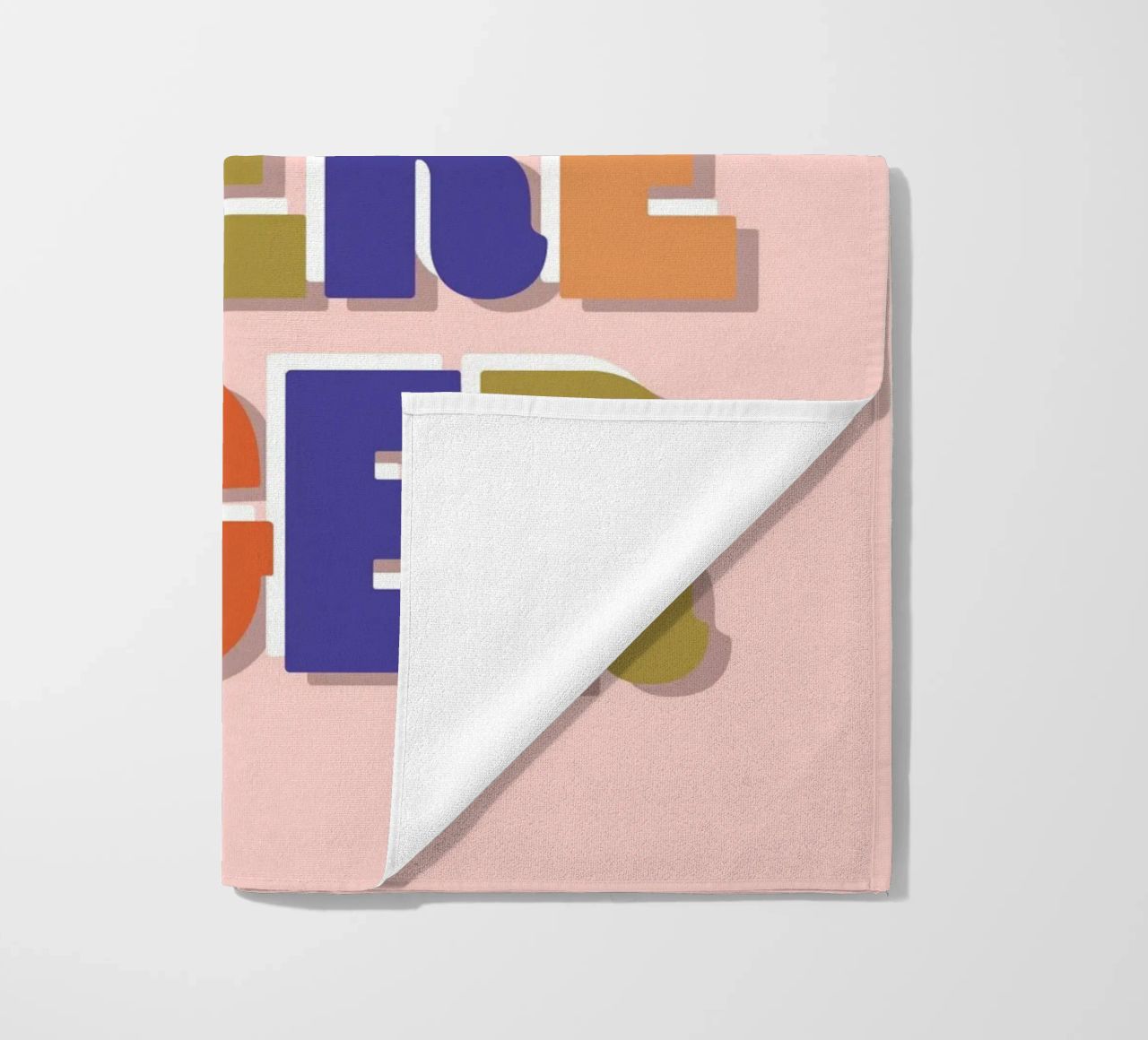 Easy There Tiger – Retro Fun Lettering Print beach towel by showmemars