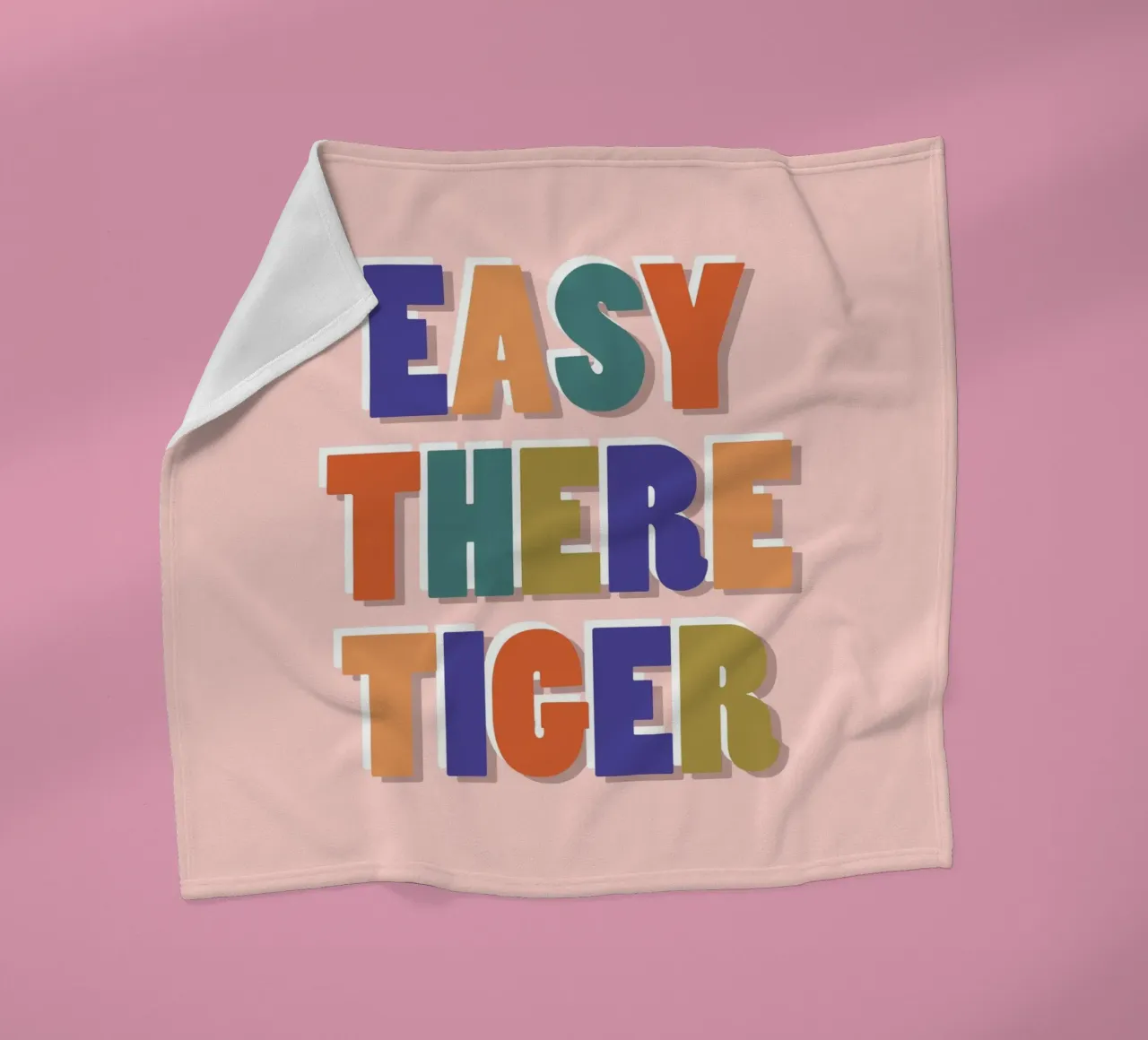 Easy There Tiger - Impresión retro de letras divertidas manta de franela de showmemars