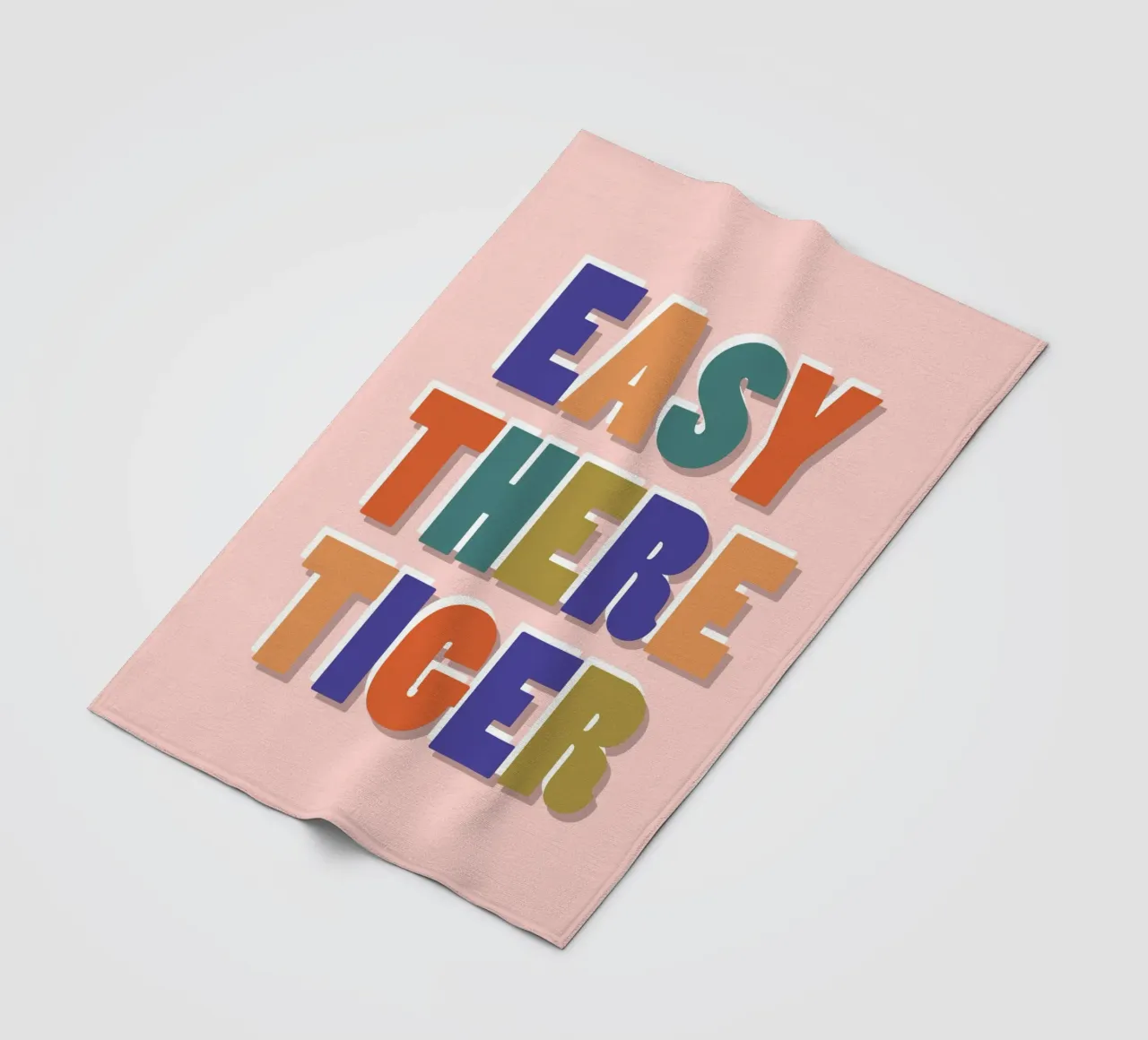 Easy There Tiger - Impresión retro de letras divertidas manta de franela de showmemars