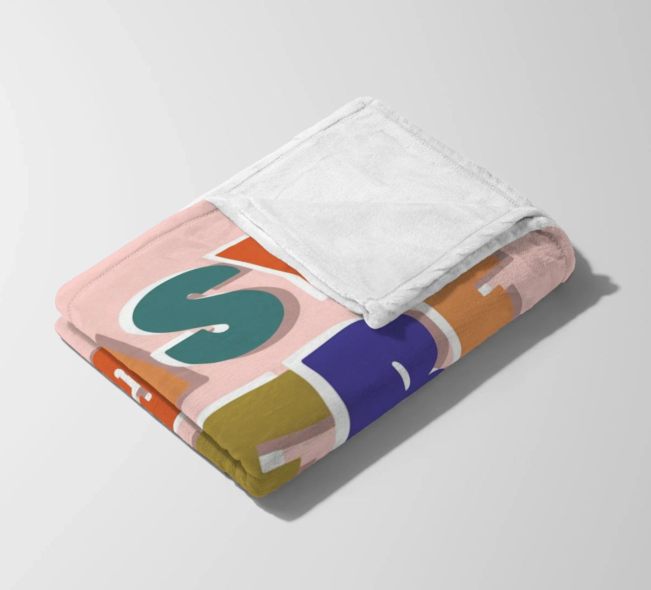 Easy There Tiger – Retro Fun Lettering Print fleece blanket by showmemars