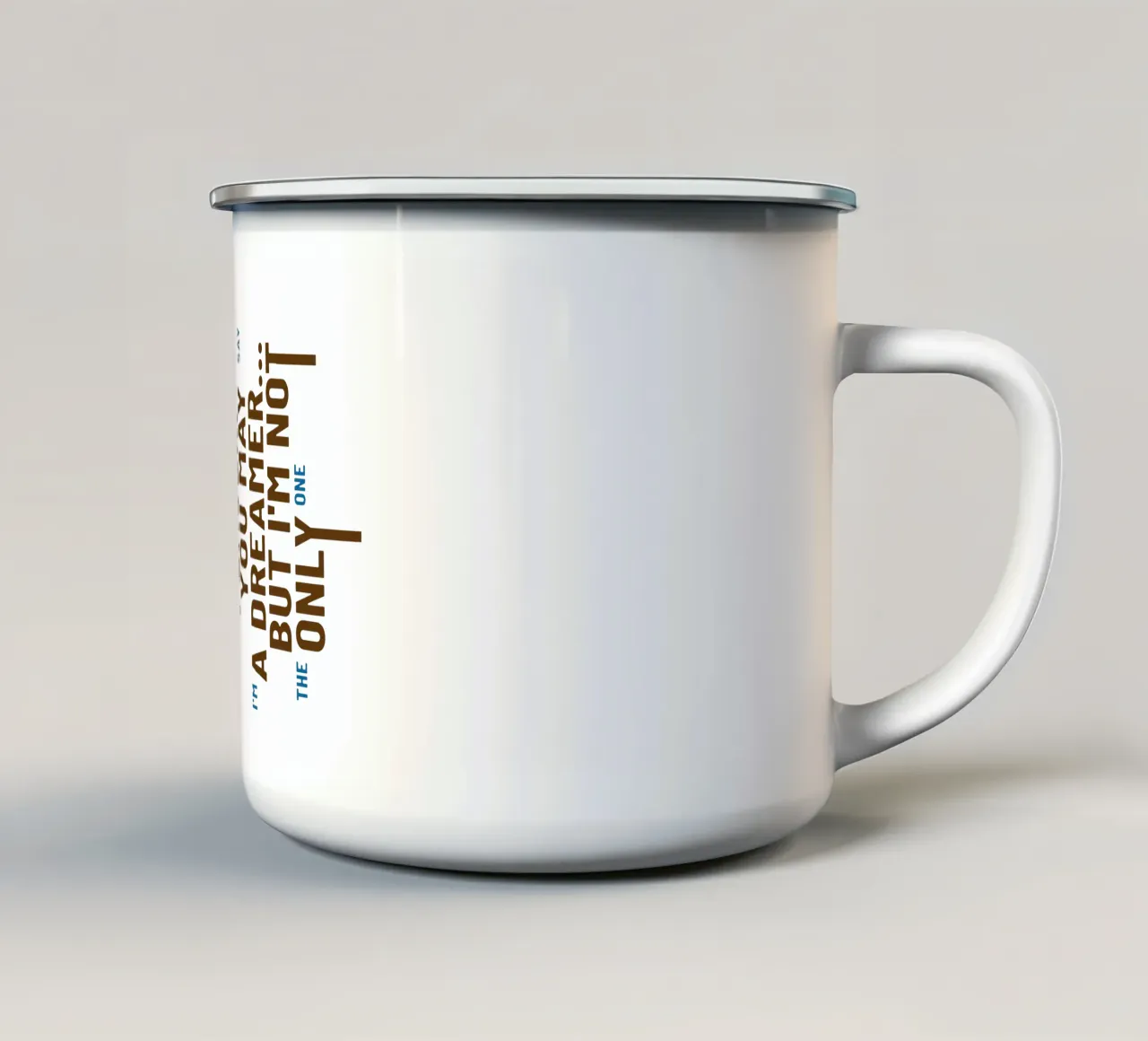 Imagínese taza de esmalte de Gunawan Rb