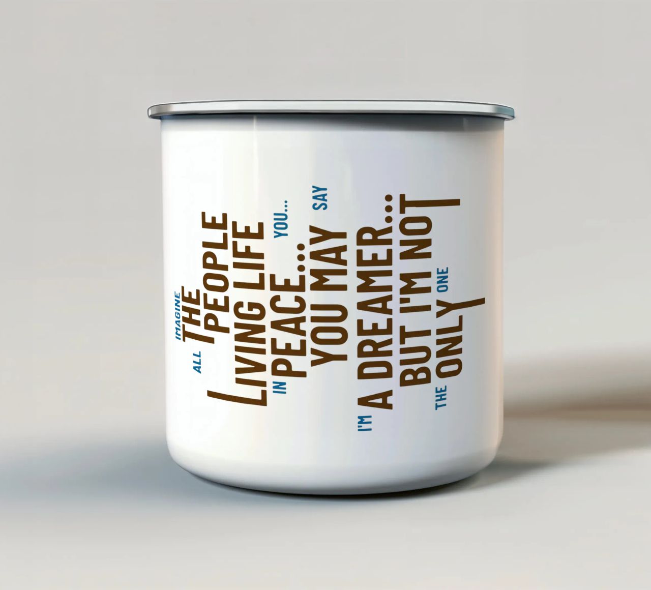Imagine tazza in smalto da Gunawan Rb