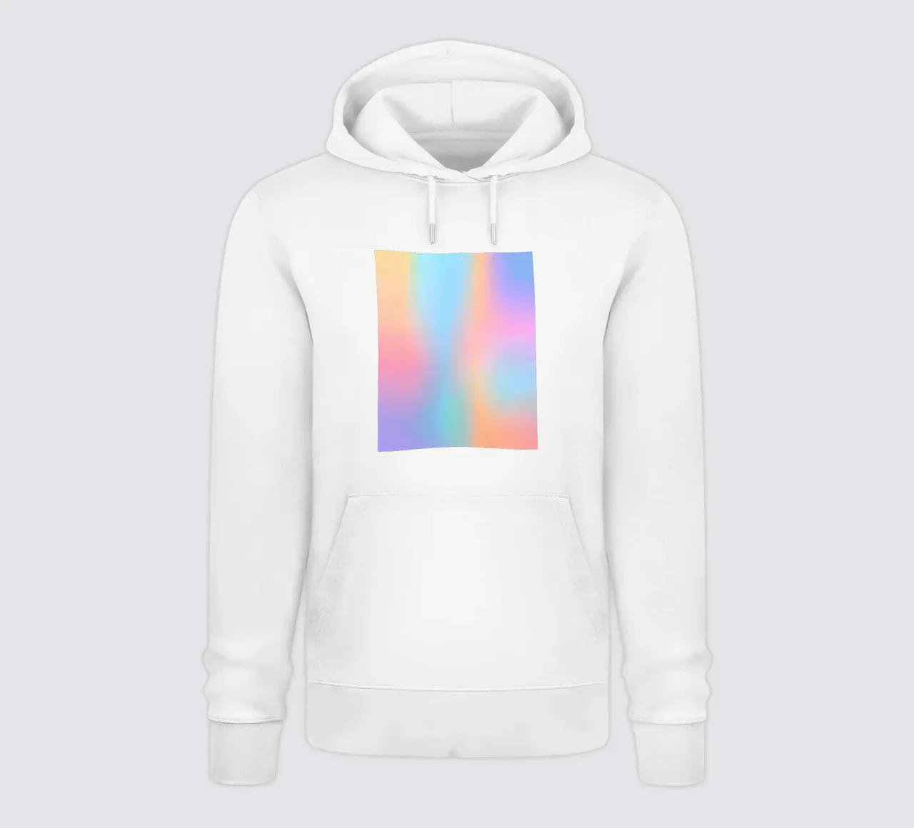 Serie Iridescente / Gradiente morbido olografico felpa con cappuccio da 83oranges