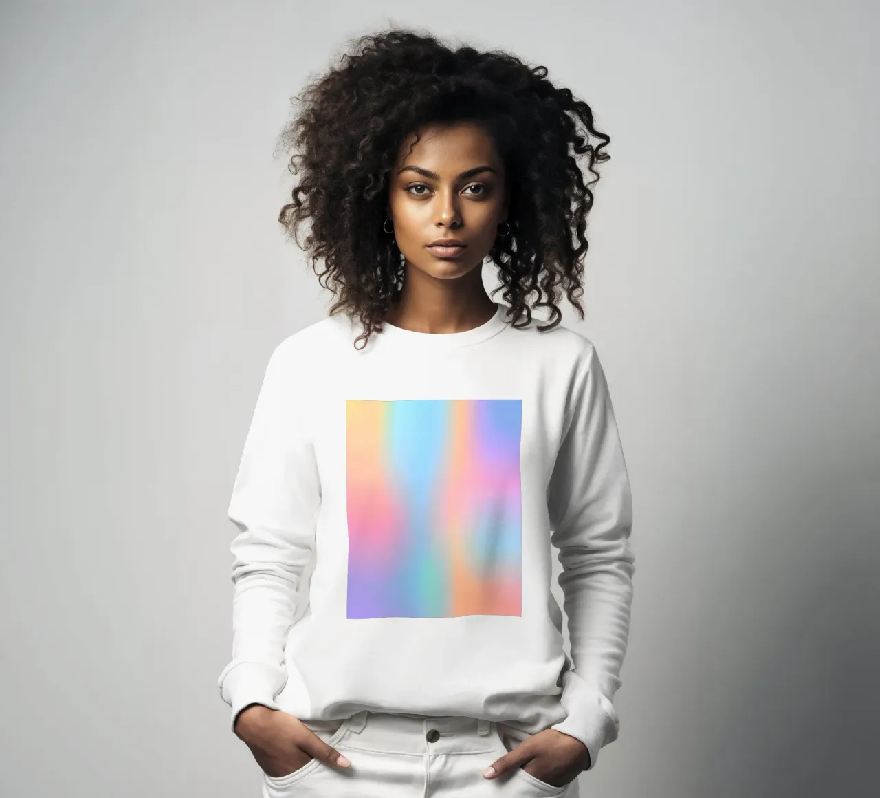Iridescent Series / Holographic Soft Gradient sweatshirt by 83oranges