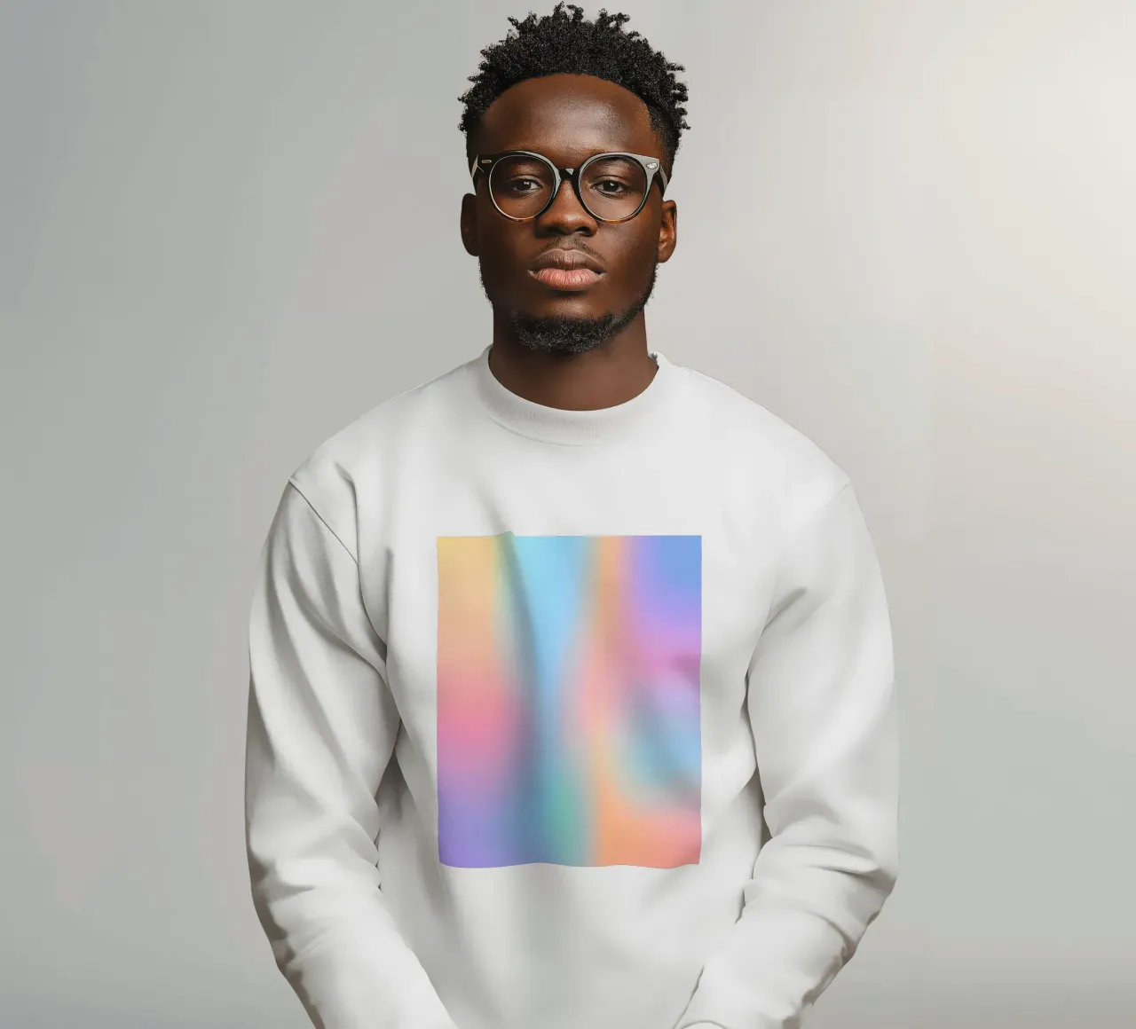 Iridescent Series / Holographic Soft Gradient sweatshirt by 83oranges