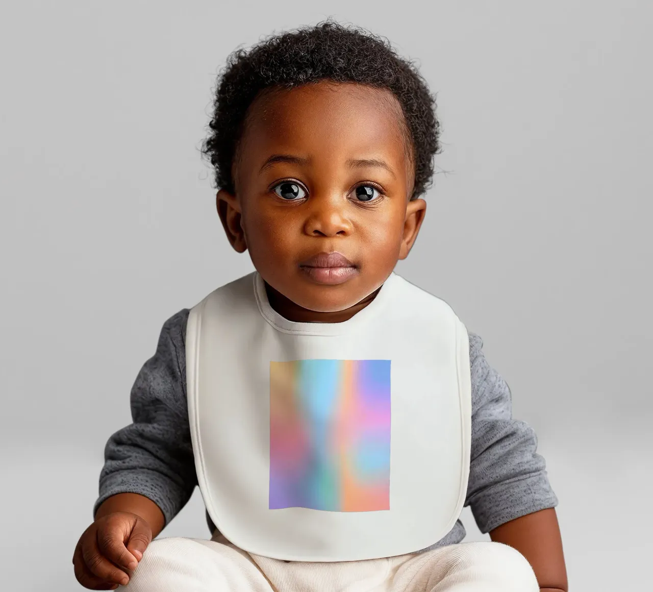 Iridescent Series / Holografisch Zacht Gradiënt baby slabbetje van 83oranges.com