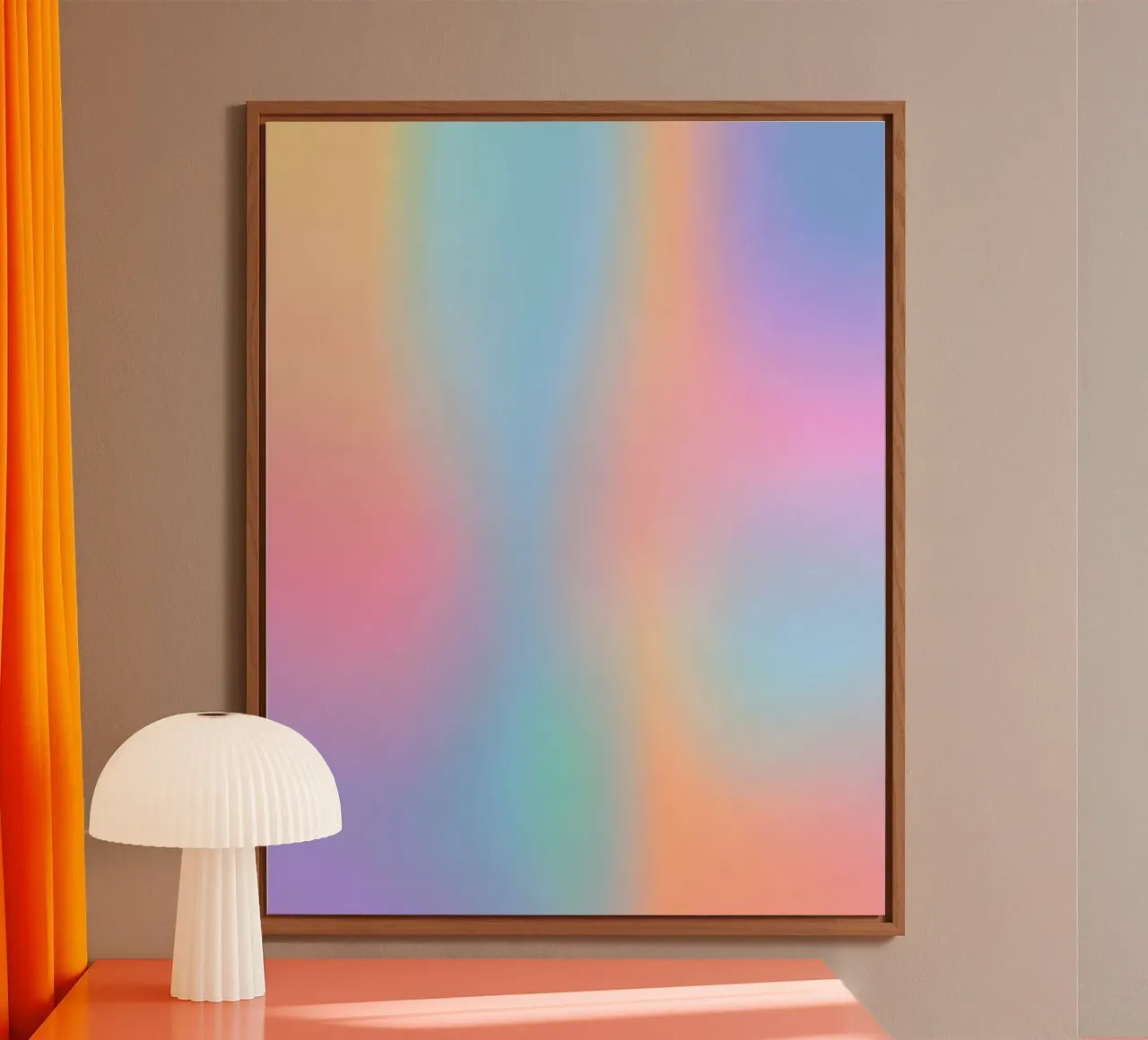Serie Iridescente / Gradiente morbido olografico alluminio dibond da 83oranges