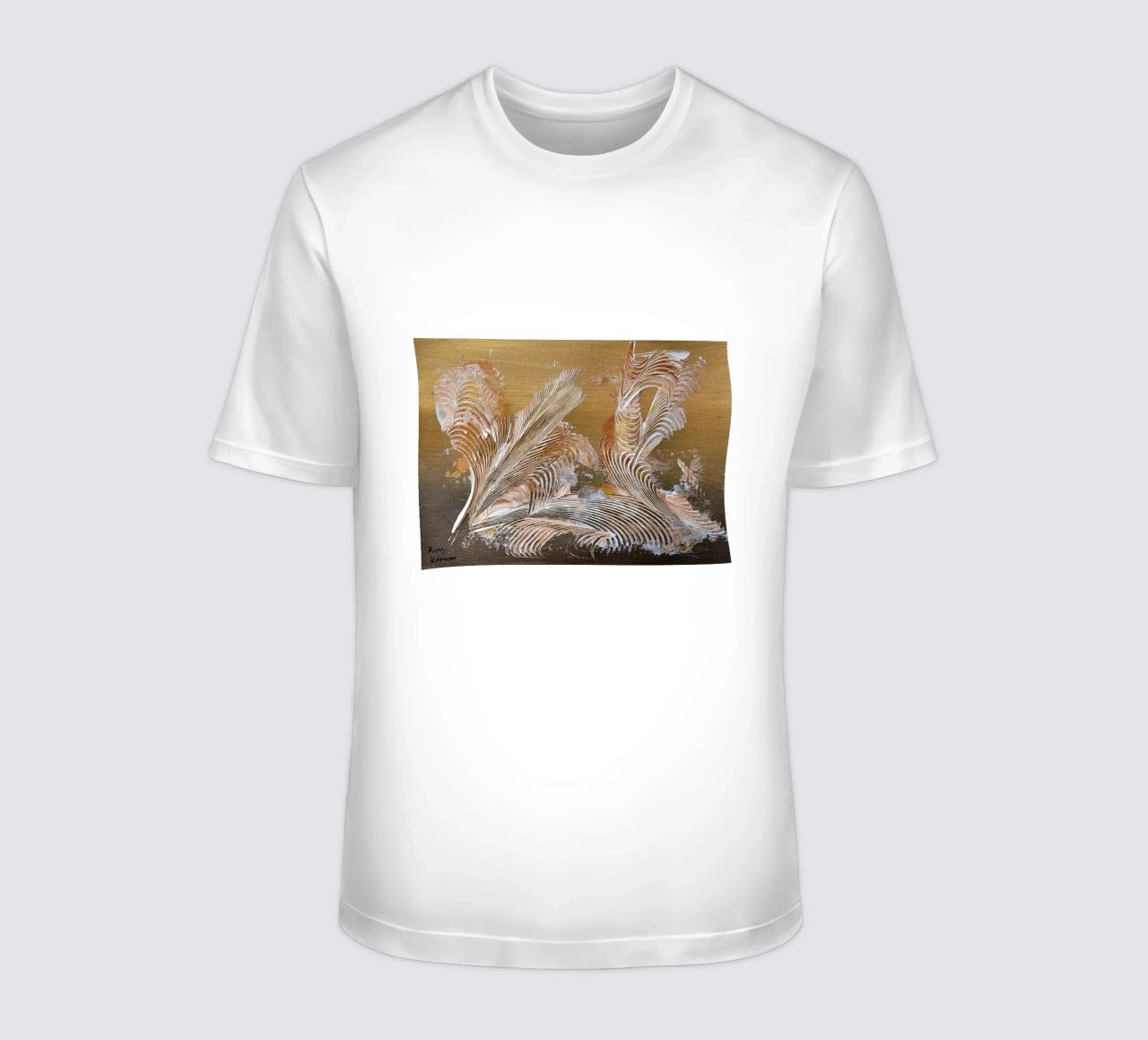 MESSAGE FROM THE HEART 35 t-shirt da Thierry Vobmann Abstract painting