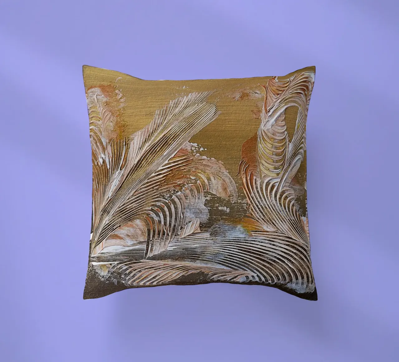 MESSAGE FROM THE HEART 35 decorative cushion by Thierry Vobmann Abstract painting