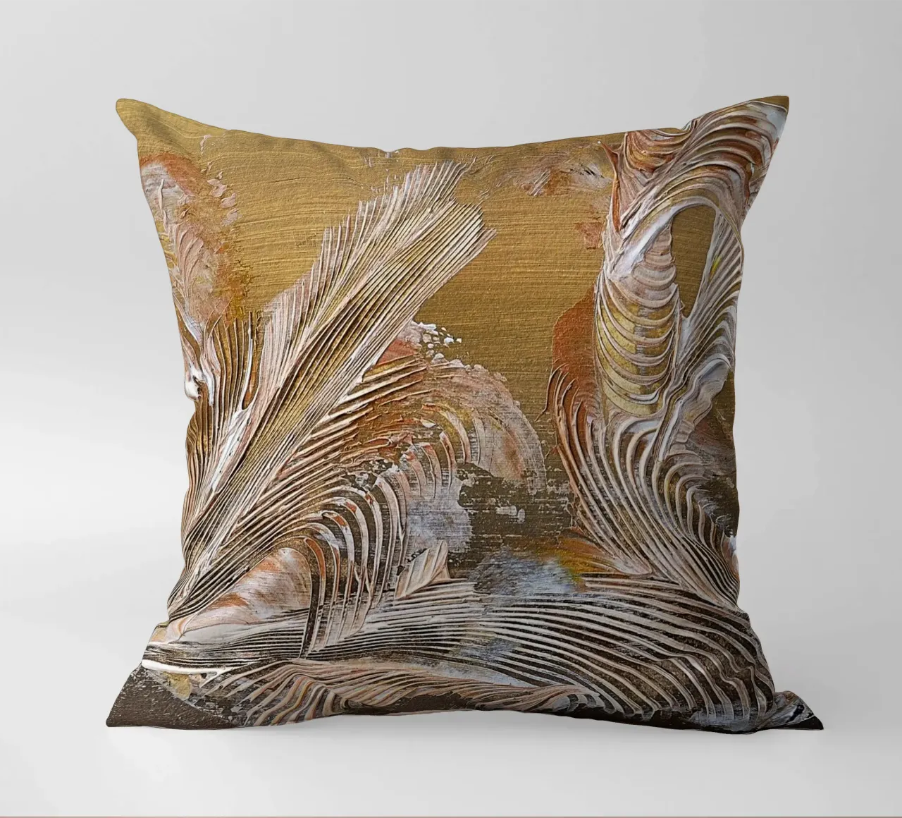 MESSAGE FROM THE HEART 35 decorative cushion by Thierry Vobmann Abstract painting
