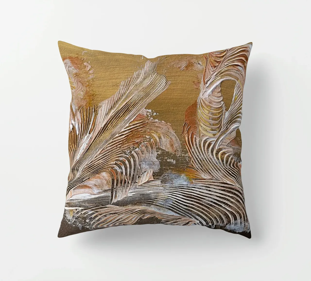 MESSAGE FROM THE HEART 35 cuscino da Thierry Vobmann Abstract painting