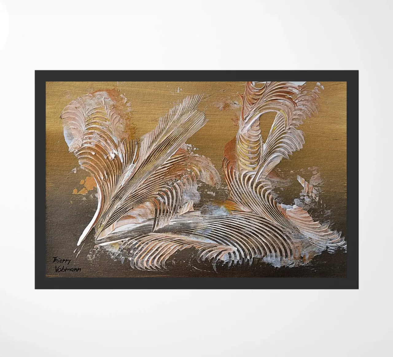 MESSAGE FROM THE HEART 35 zerbino da Thierry Vobmann Abstract painting