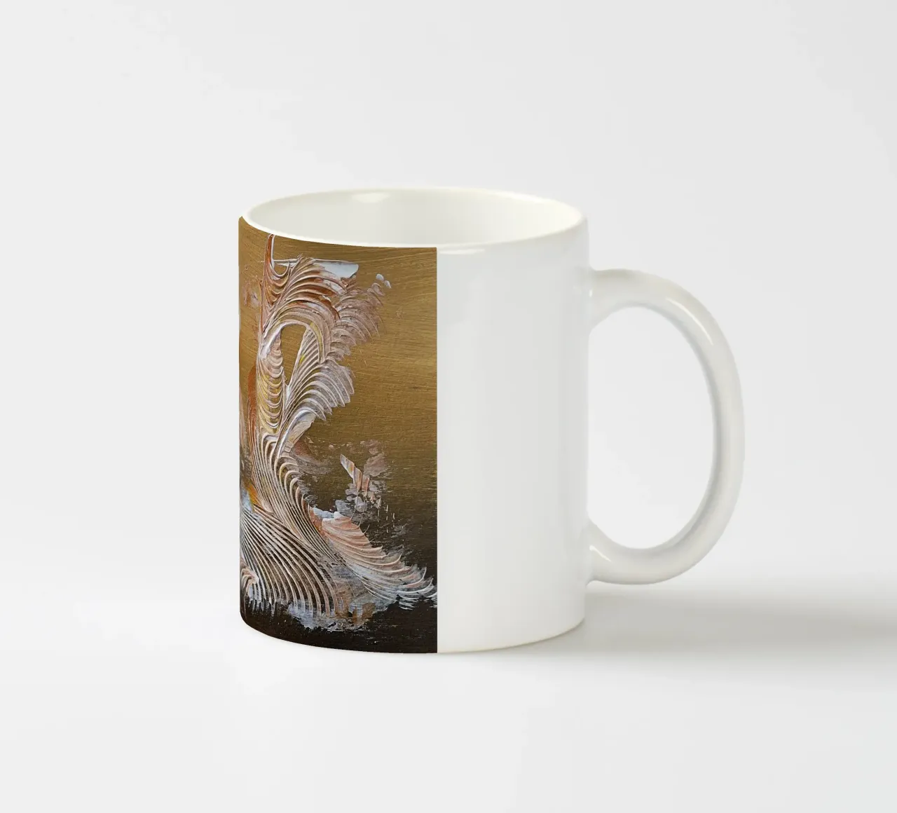 MESSAGE FROM THE HEART 35 mug en céramique de Thierry Vobmann Abstract painting