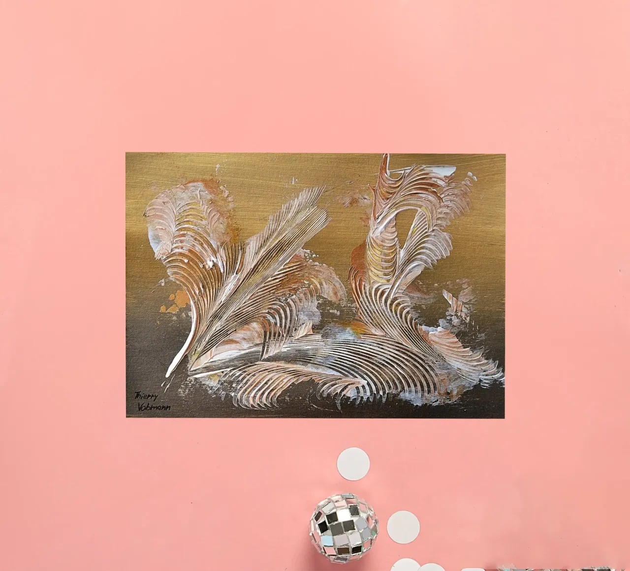 MESSAGE FROM THE HEART 35 adesivo da Thierry Vobmann Abstract painting