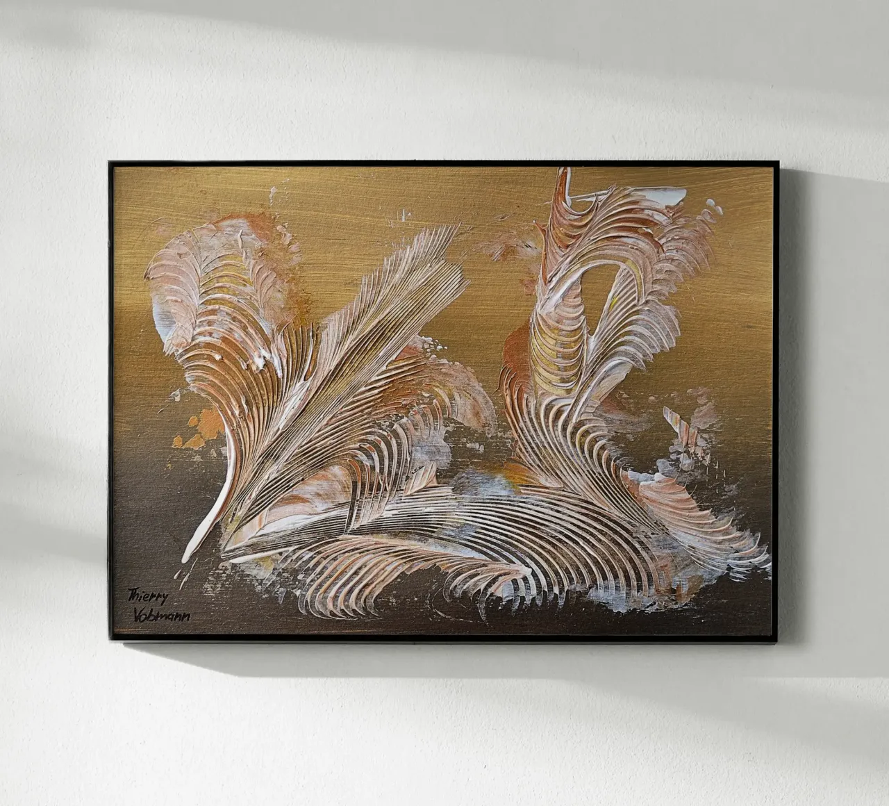 MESSAGE FROM THE HEART 35 metacrilato de Thierry Vobmann Abstract painting