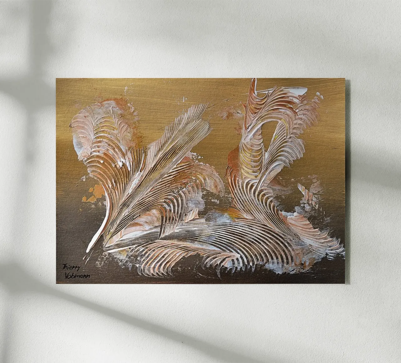 MESSAGE FROM THE HEART 35 plexiglass da Thierry Vobmann Abstract painting