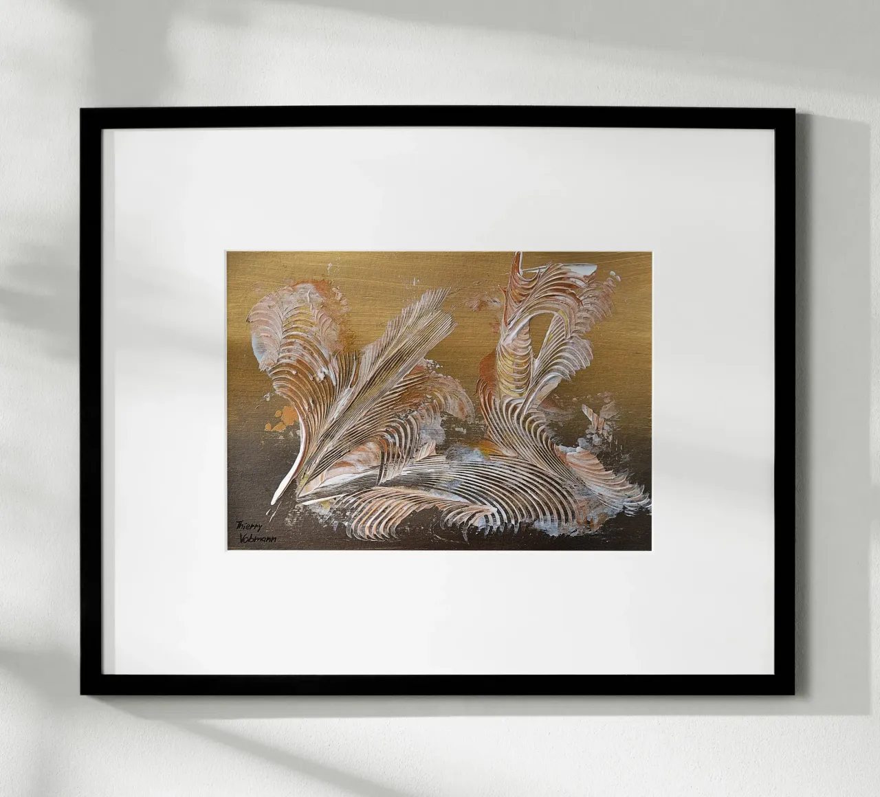 MESSAGE FROM THE HEART 35 carta hahnemühle da Thierry Vobmann Abstract painting