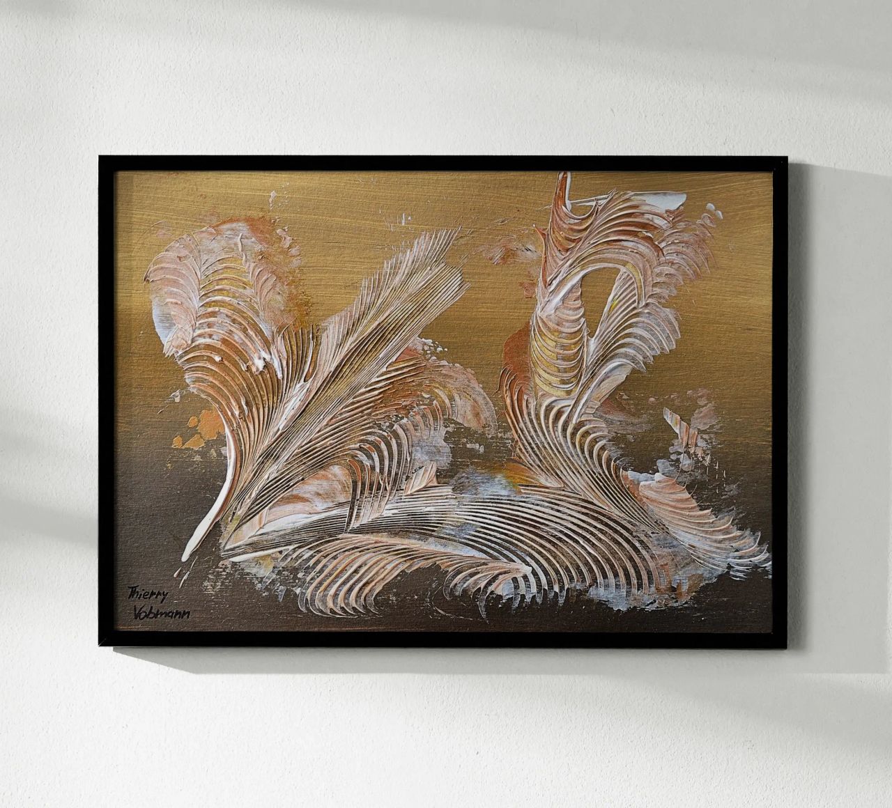 MESSAGE FROM THE HEART 35 carta hahnemühle da Thierry Vobmann Abstract painting