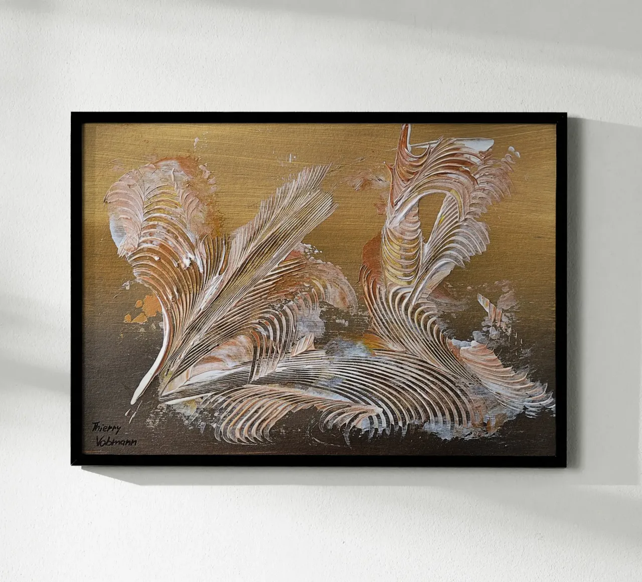 MESSAGE FROM THE HEART 35 carta hahnemühle da Thierry Vobmann Abstract painting