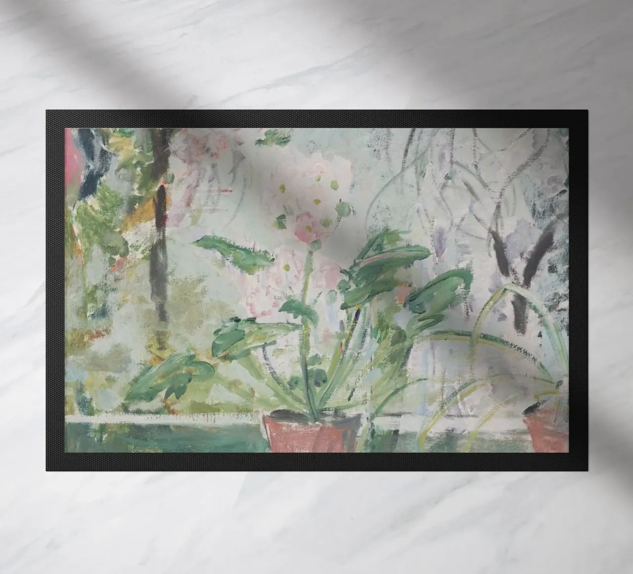 Blume am Fenster (Oskar Moll) zerbino da Second Canvas