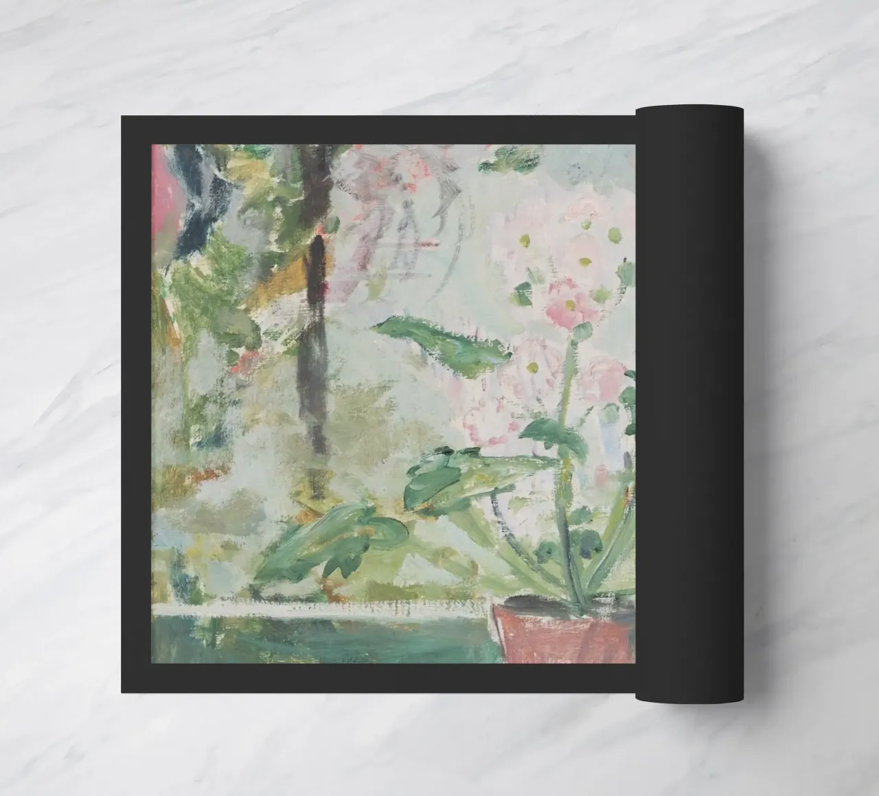 Blume am Fenster (Oskar Moll) zerbino da Second Canvas