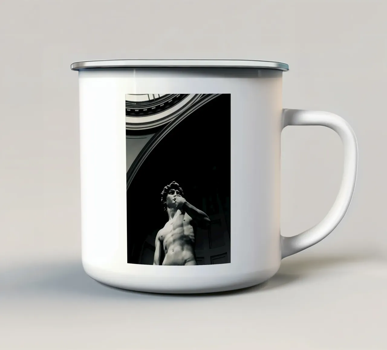 Il David di Michelangelo Arte tazza in smalto da Brooke