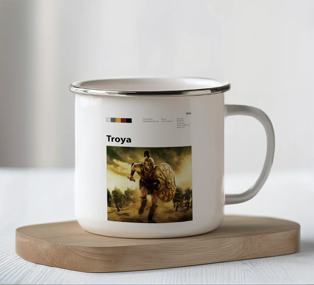 Troya taza de esmalte de The Movie Wall
