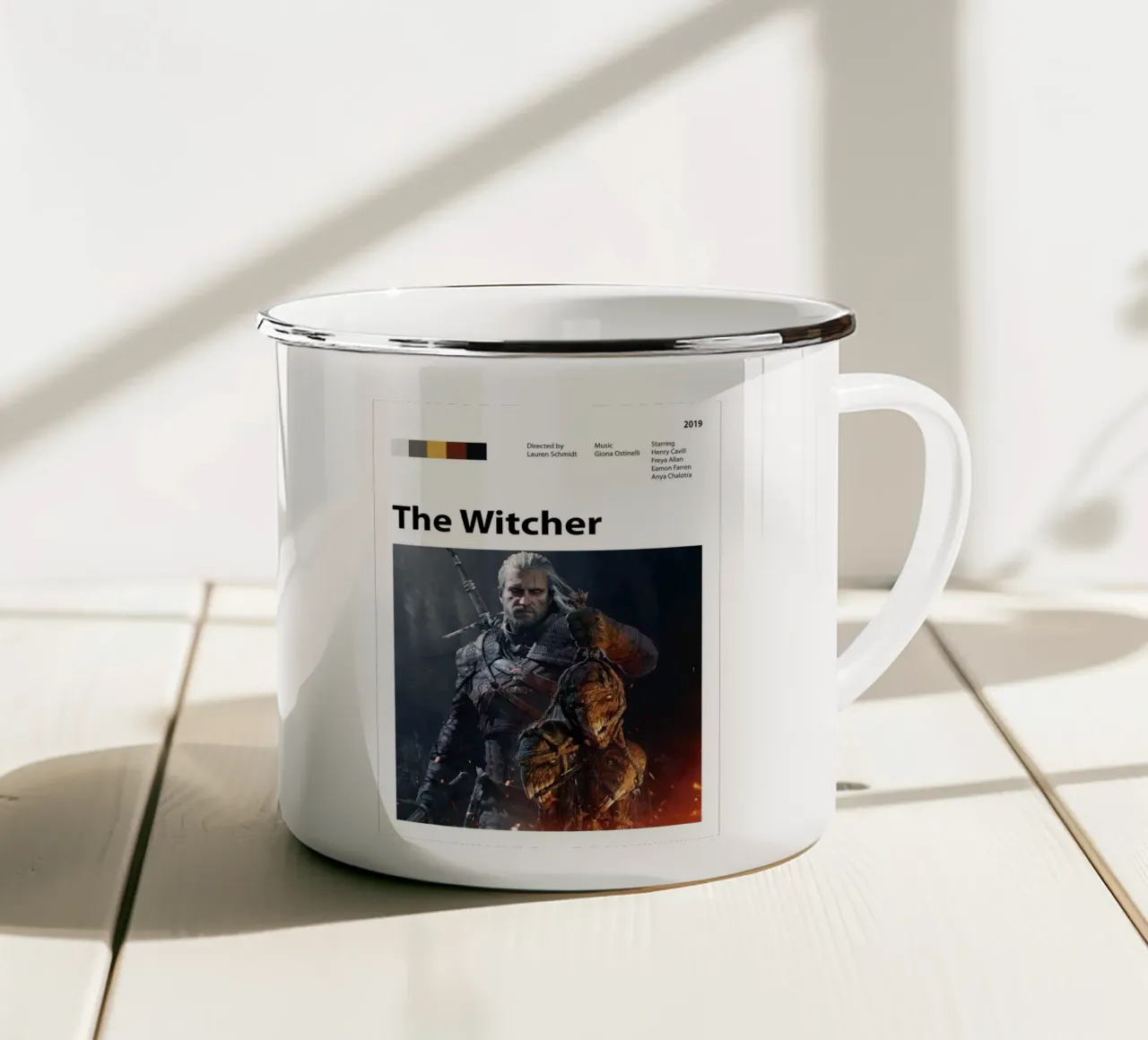 The Witcher taza de esmalte de The Movie Wall