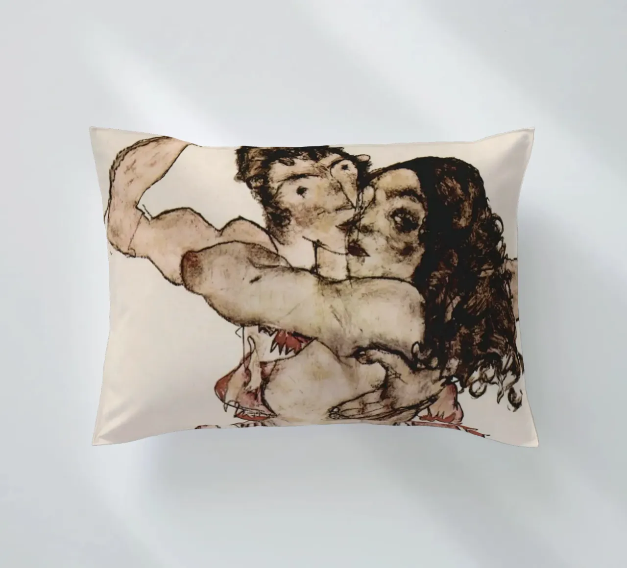Egon Schiele - Coppia di donne che si abbracciano (1915) cuscino da Wirla