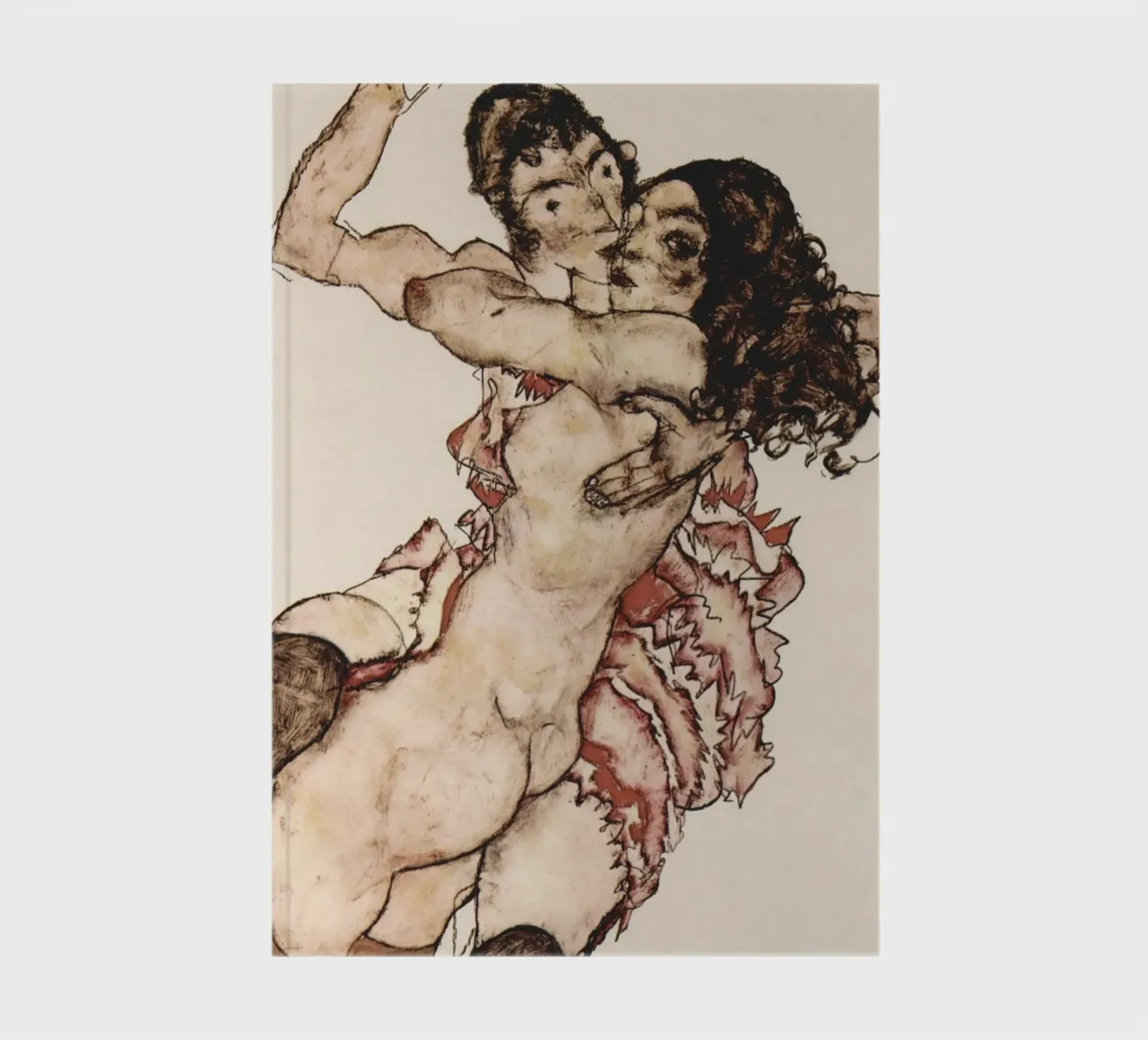 Egon Schiele – Pair of Women Embracing Each Other (1915) notebook by Wirla