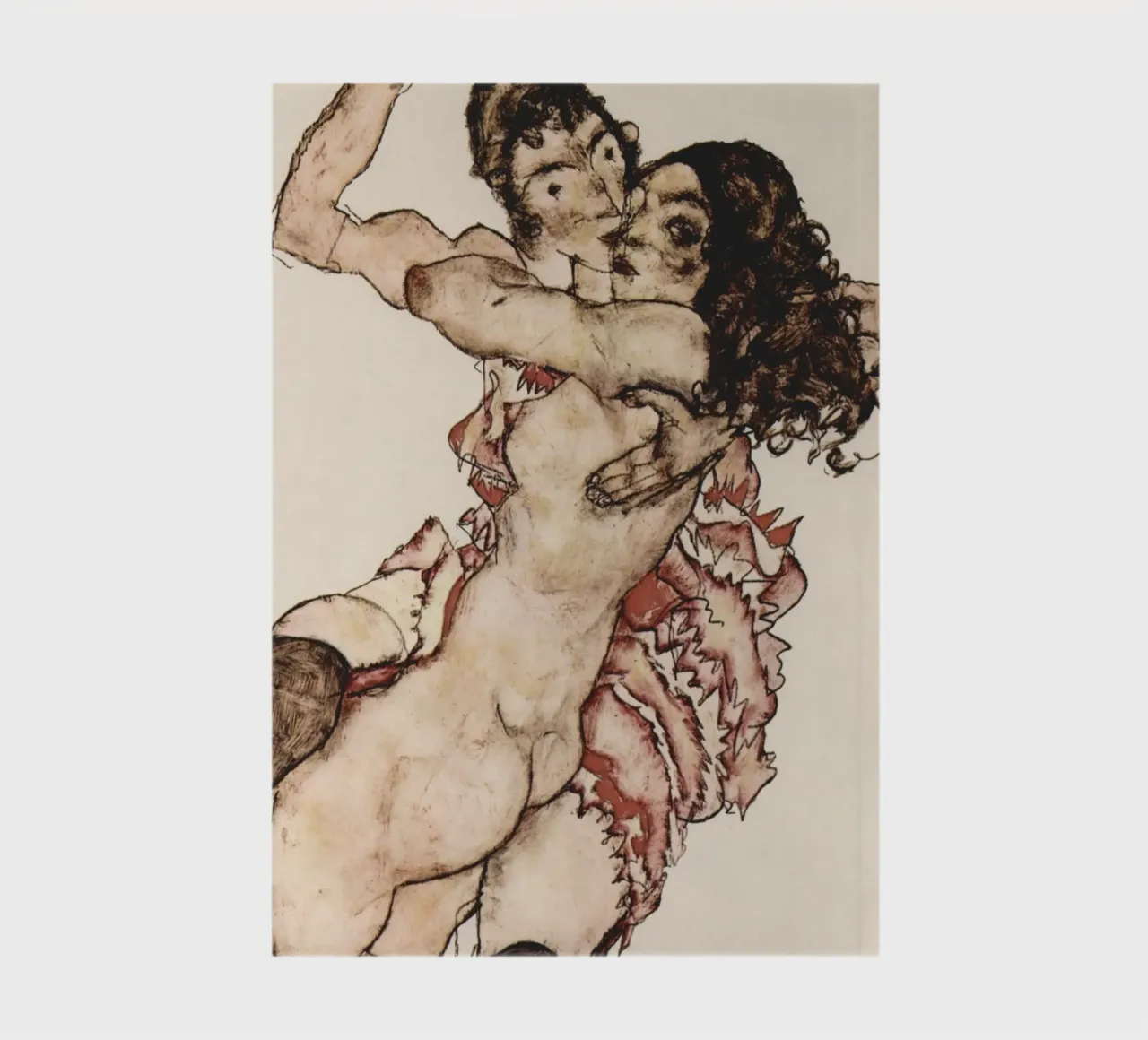 Egon Schiele – Pair of Women Embracing Each Other (1915) notebook by Wirla