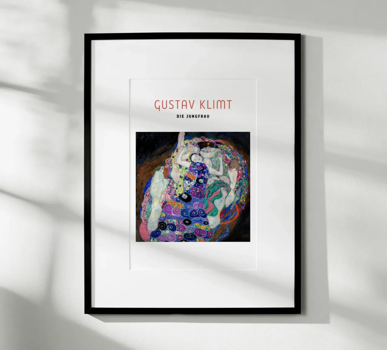 Gustav Klimt - La Vergine poster con telaio in legno da Second Canvas
