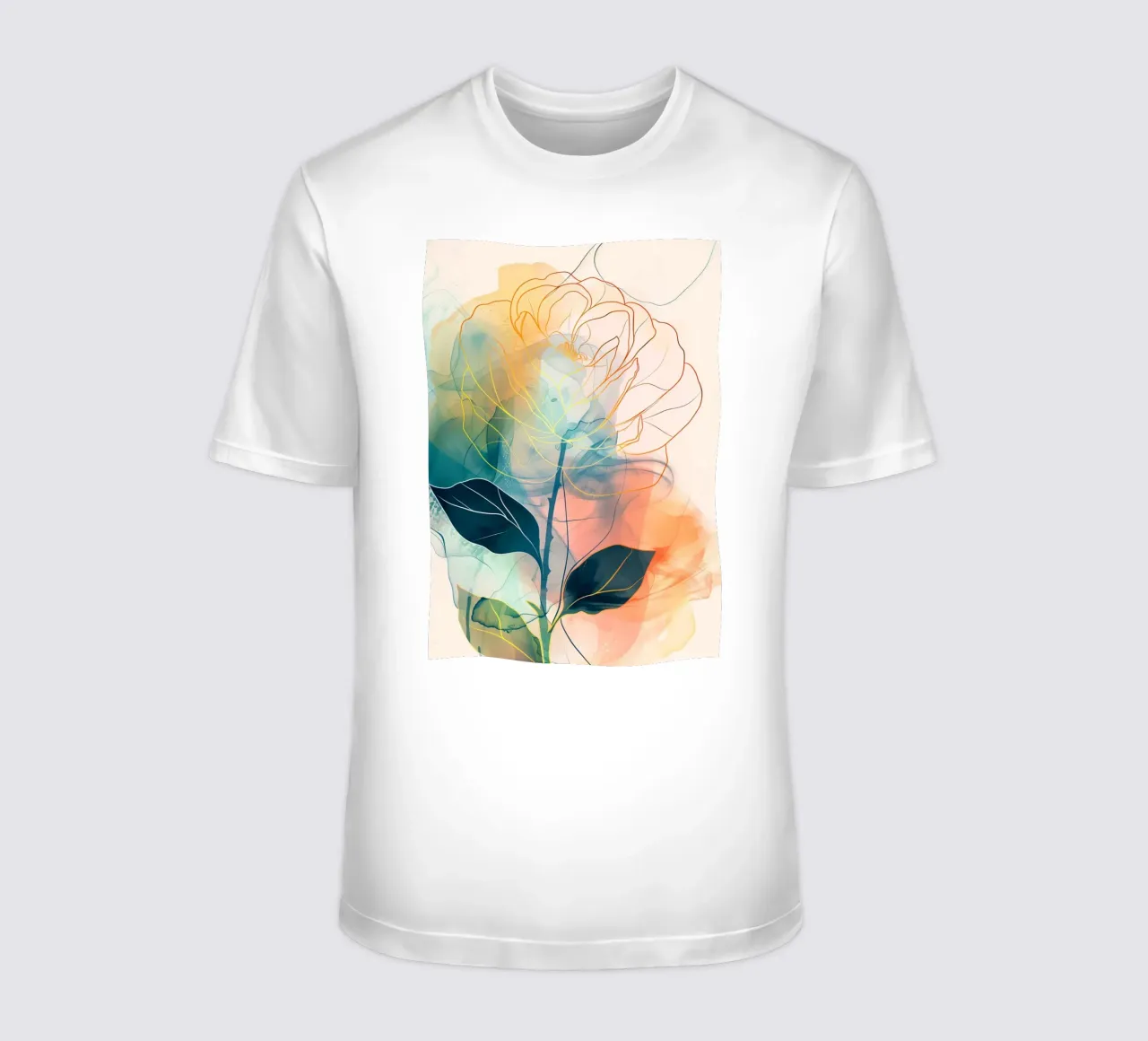 Rosa decorativa t-shirt da Justyna Jaszke JBJart