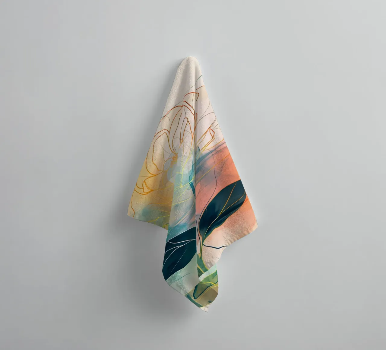 Decorative rose towel by Justyna Jaszke JBJart