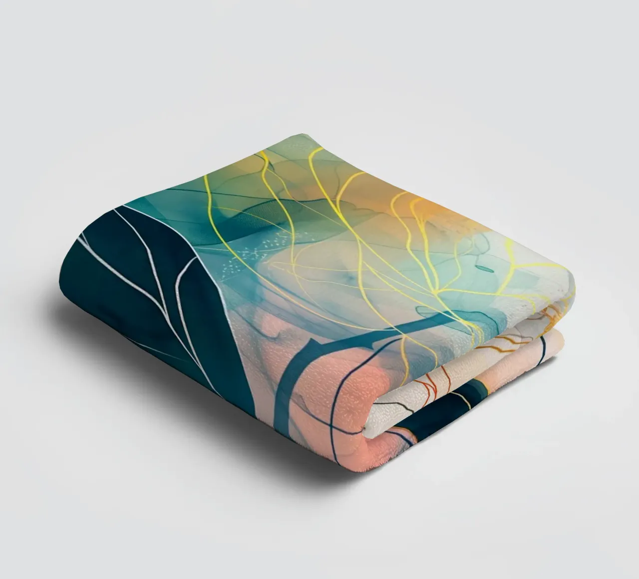 Decorative rose towel by Justyna Jaszke JBJart