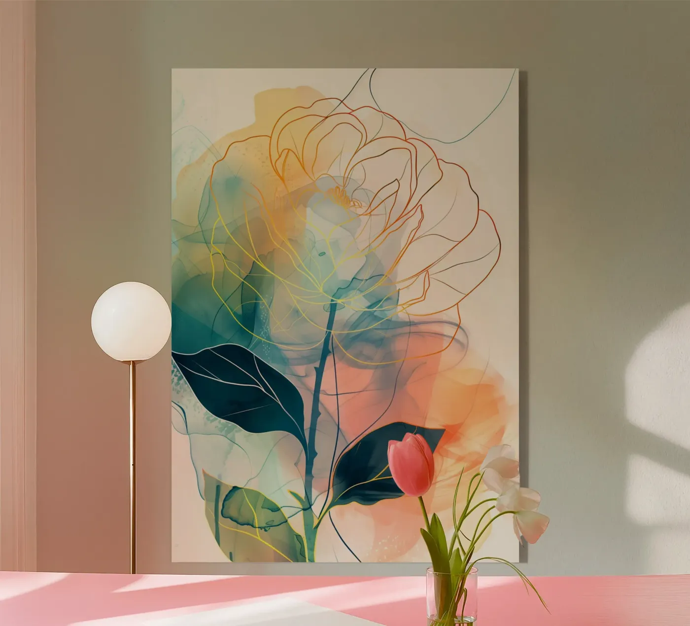 Rosa decorativa plexiglass da Justyna Jaszke JBJart