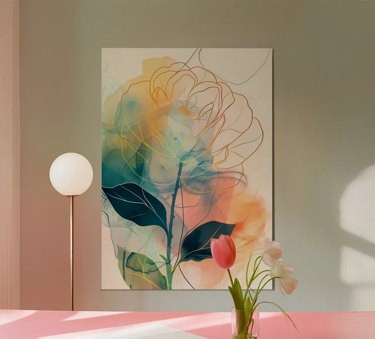 Rosa decorativa alluminio dibond da Justyna Jaszke JBJart