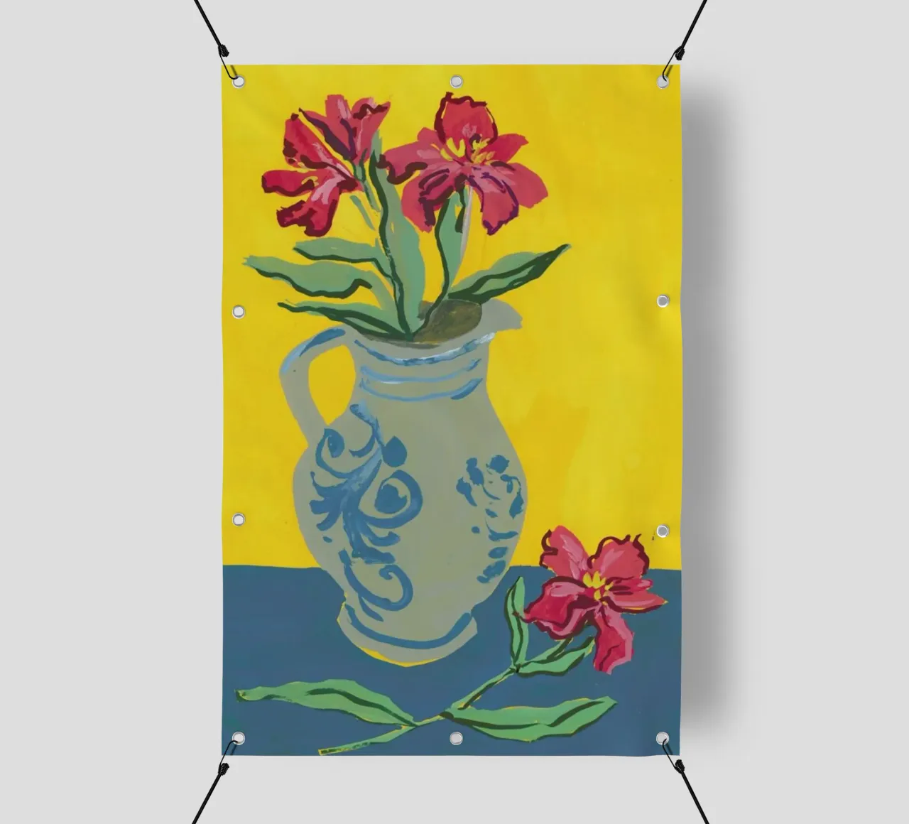 Flowers In A Jug telo in pvc da Sonia Brittain