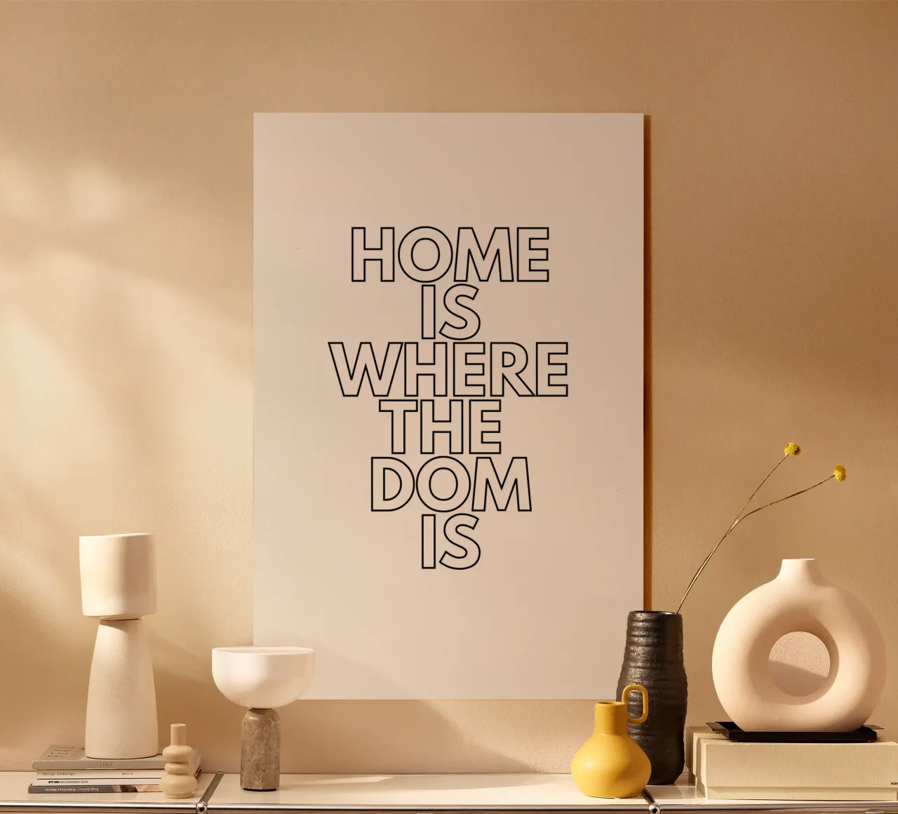 Home is where the Dom ist plexiglass da typostudio