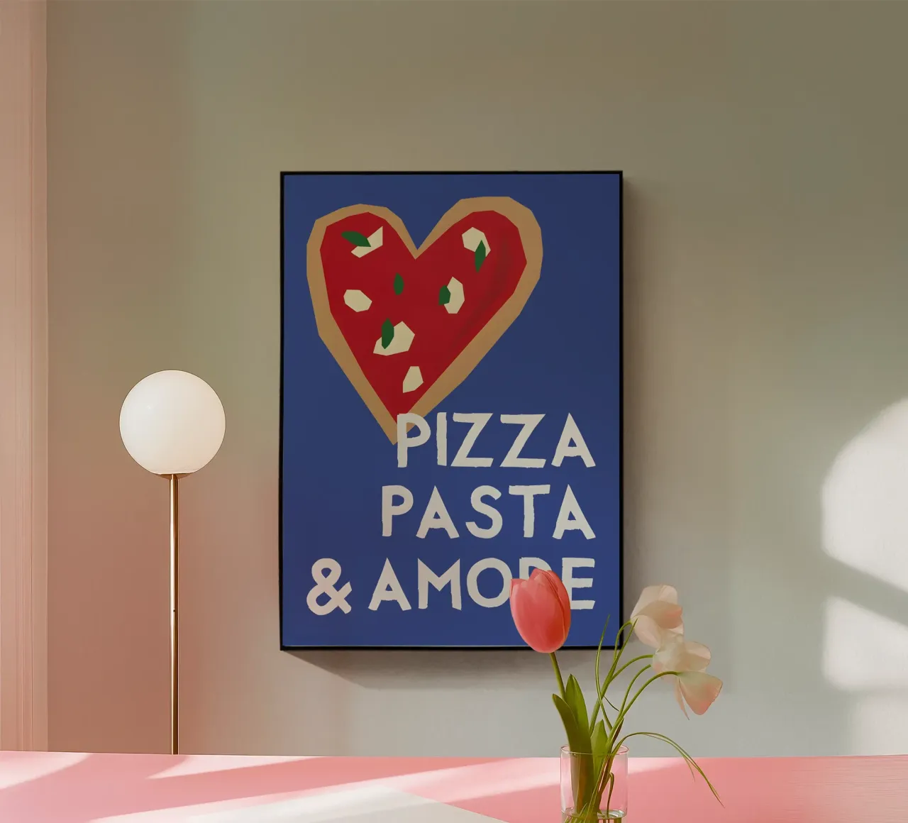 Pizza Pasta and Amore plexiglass da Attaboy Dsgn