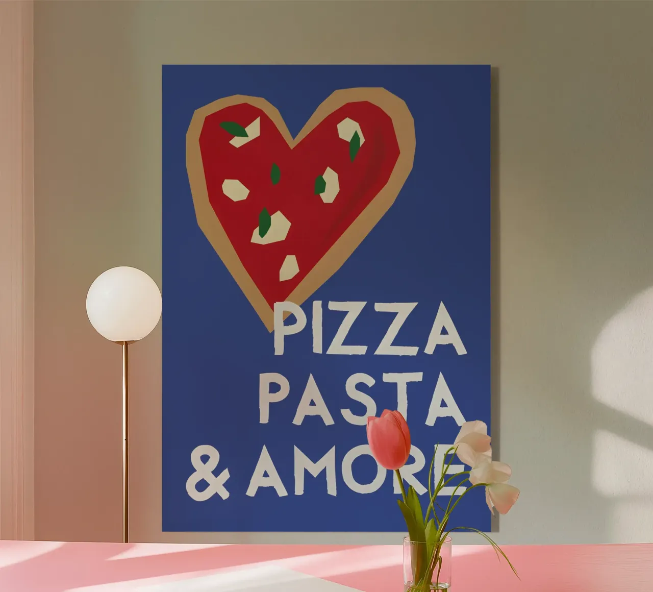 Pizza Pasta and Amore plexiglass da Attaboy Dsgn