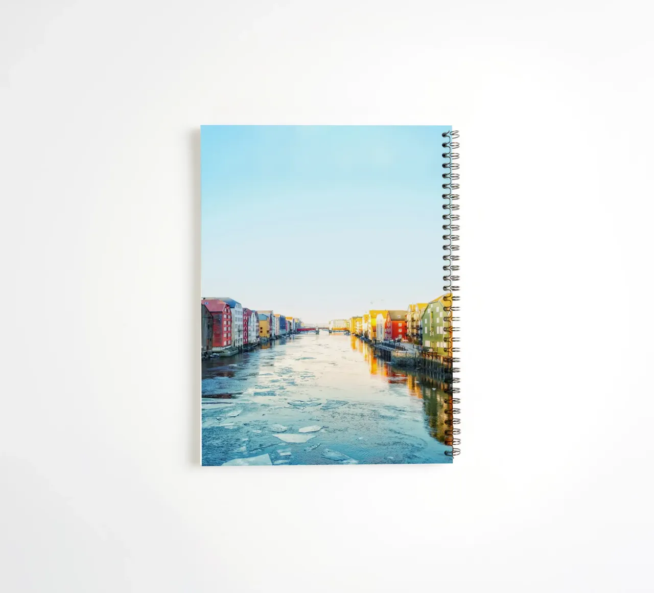 Nordic #01: Where Colors Meet the Cold - Trondheim spiral notebook by zenitt
