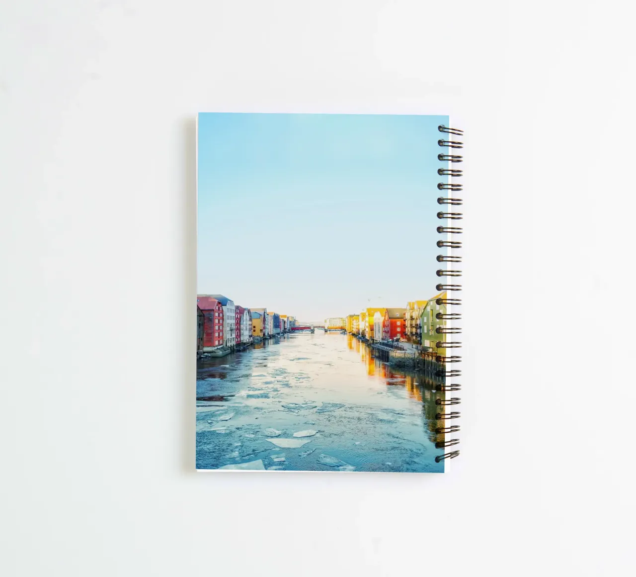 Nordic #01: Where Colors Meet the Cold - Trondheim spiral notebook by zenitt