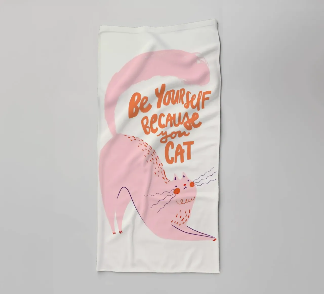 Because You Cat asciugamano da bagno da Pure